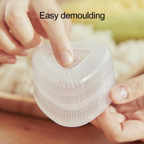 2Pcs Sushi Mold Japanese Style Non-sticky DIY Food Grade Plastic Press Triangular Onigiri Rice Ball Maker Bento Accessories