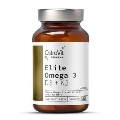 Ostrovit Elite Omega 3, D3+K2, 30 капсул