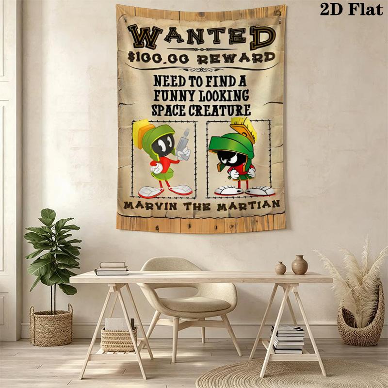 Marvin Martian Dj Tapestry Tapestry Fashion Print Background Cloth Background Wall Hanging Cloth Soft Wall Covering Decoration
