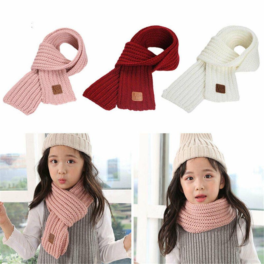 Baby Boys Girls Soft Thick Neck Warmer Kids Scarf Warm Knitted Scarf