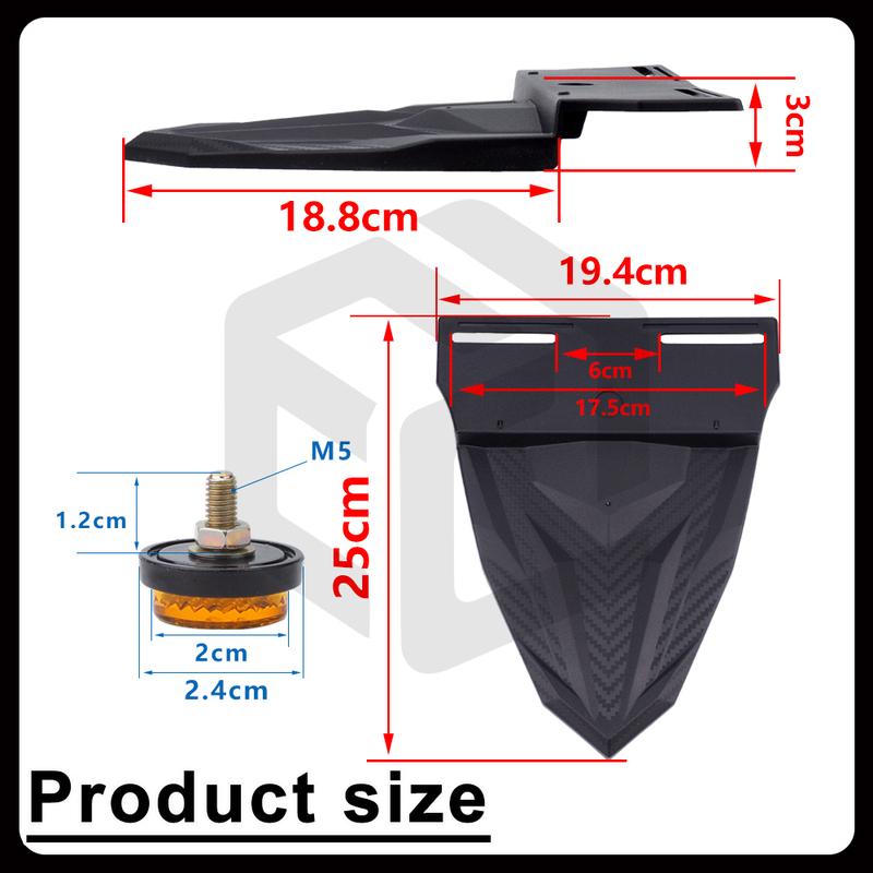 Motorcycle Integrated Mudguard License Plate Holder for YAMAHA MT YZF-R XSR Series Models Rear Fender License Plate Holder