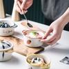 Керамическая кухонная миска, миска для детского питания, столовая посуда, лапша, рамен, фруктовый салат, миска для приготовленных на пару яиц, посуда для микроволновой печи с крышкой