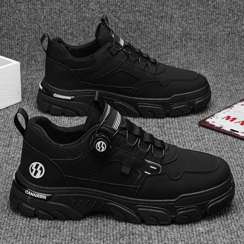 2024Новые мужские кроссовки, высококачественная кожаная повседневная обувь для мужчин, обувь для сноуборда, нескользящая рабочая защитная обувь Zapatillas Hombre