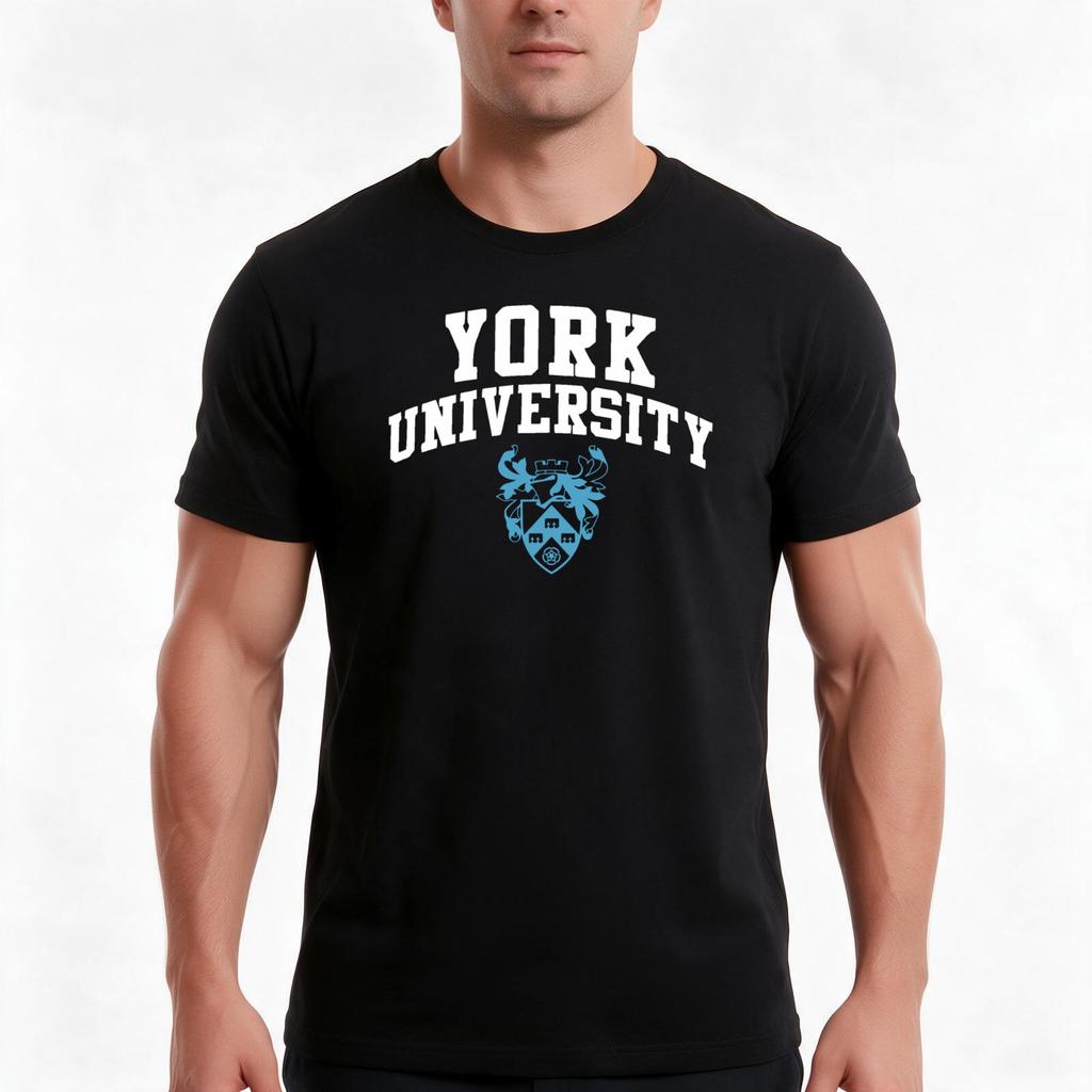 University Of York Logo Tshirt Summer Casual Cotton Tee Oversized Streetwear Tops Vintage Graphic Print Unisex Men Women