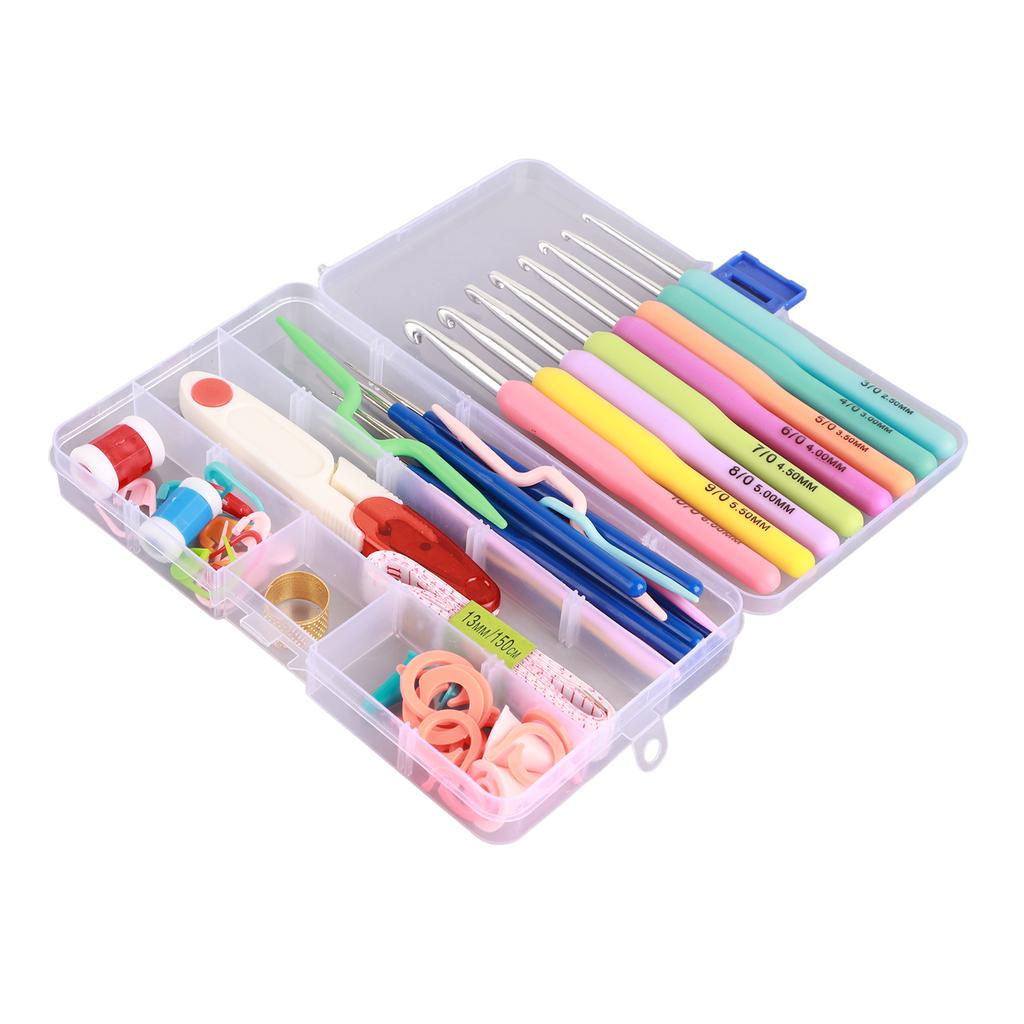 Crochet Hook Set Scissors Thimble Tape Measure Sewing Needles Crochet Hooks Knitting Tools