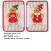 Christmas Refrigerator Handle Covers Gingerbread Man Kitchen Appliance Handle Covers for Fridge Door Holiday Home Office Decoration