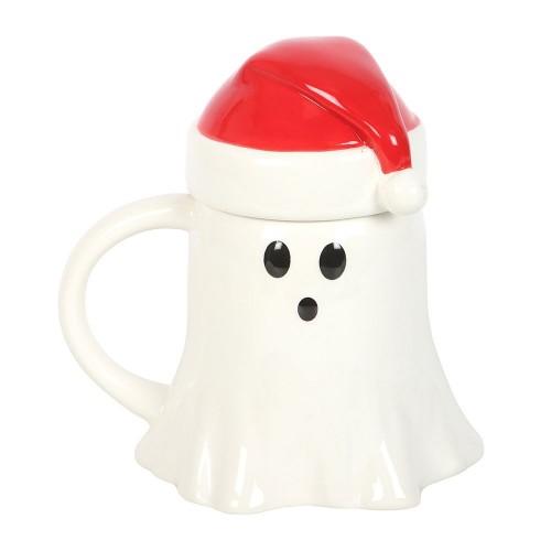 Something Different Merry Creepmas Ghost With Santa Hat 500ml Mug