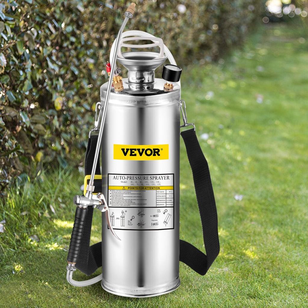 Stainless Steel Sprayer 10L Household Gardening and Floor Cleaning Sprayer, Suitable for the Current Neds of Industry, Agriculture, Commerce, Medicine