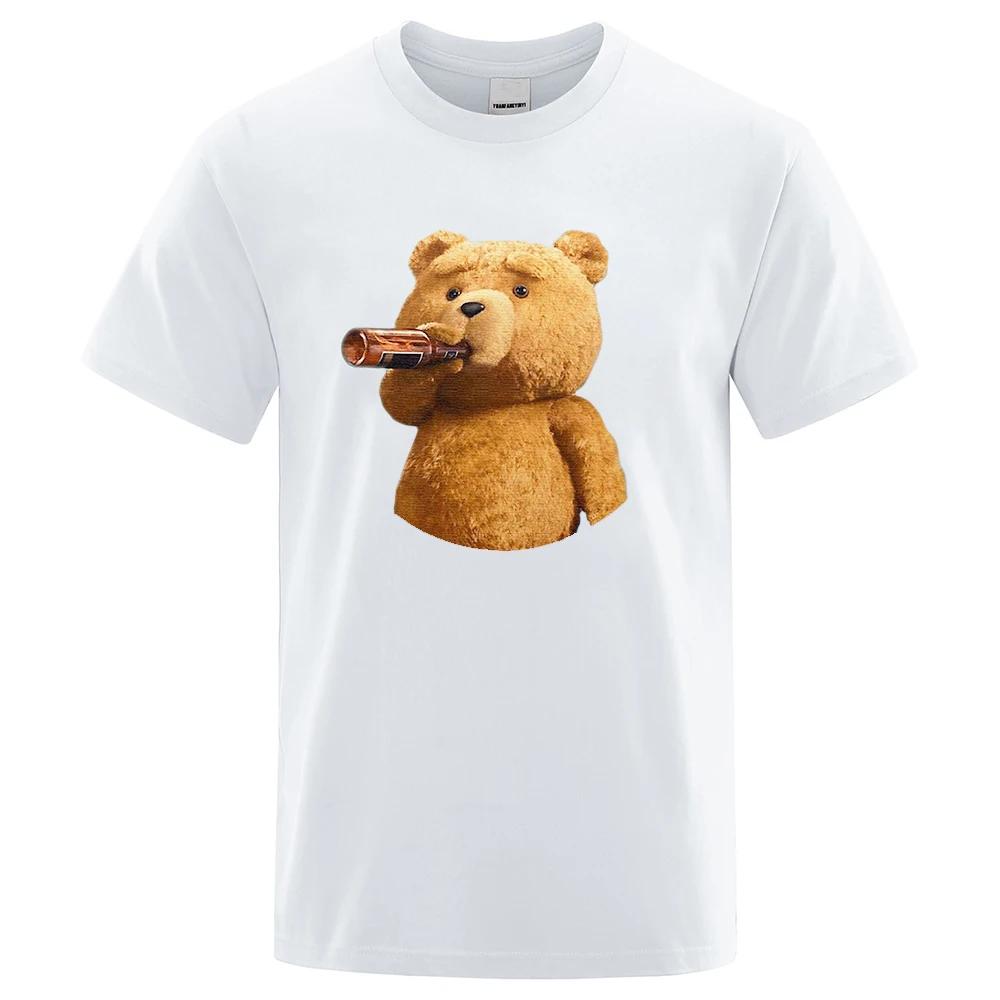 Mens And Womens Short Sleeved Motorcycle Tshirts Cartoon Couple Outfits Unisex Street Clothing Kawai Ted2 Bear Designer Y2k