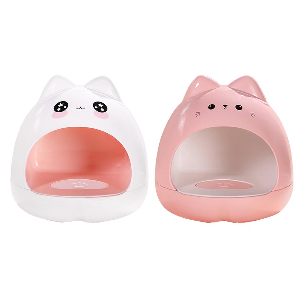 Симпатичная мини-светодиодная УФ-лампа в форме кошки для быстрой сушки, портативная лампа для ногтей, 8 шт., светящиеся шарики, быстросохнущий лак для ногтей