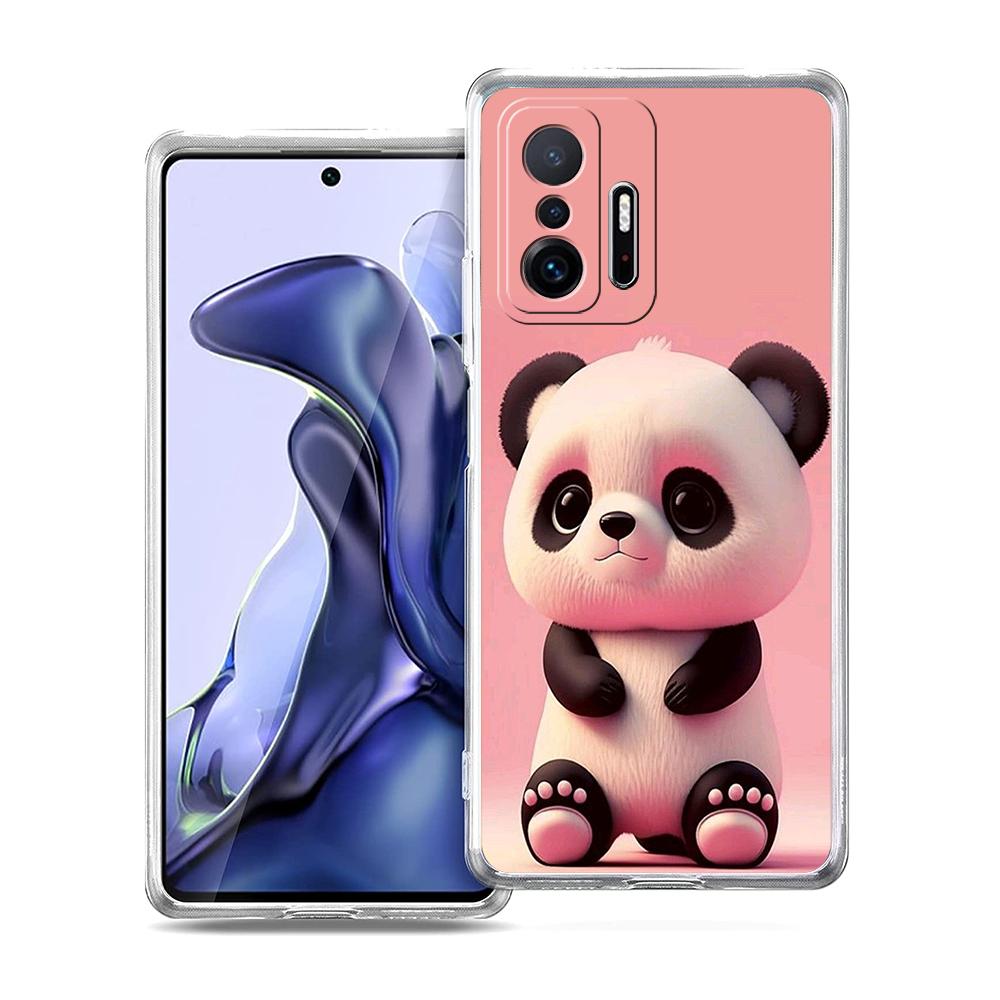 Cute Animal Panda Phone Case for Xiaomi Mi Poco F3 X3 X4 GT NFC M3 M4 11 Ultra 12 11X 11i Pro Lite 5G Soft Transparent Cover Bag