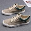 Men's Spring Canvas Shoes New Breathable Lace Up Casual Men's Versatile Flat Bottomed Cloth Shoes Anti Skateboard Shoes Tenis