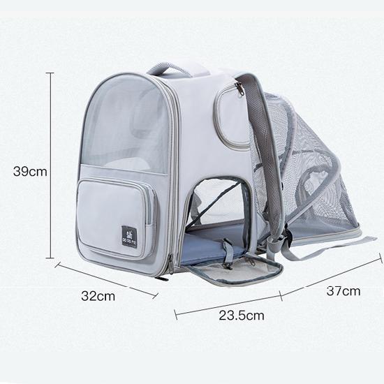 Рюкзак-переноска для кошек, сумка для маленьких собак, кошек, щенков, расширяемый объем, дышащая сетка, прозрачный, для путешествий на открытом воздухе, для домашних животных