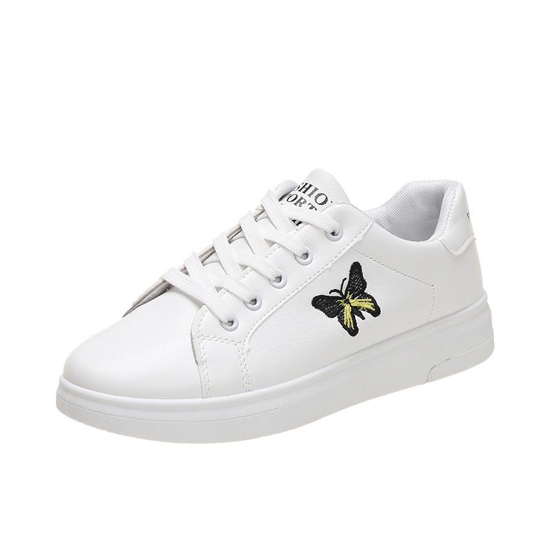New Women's Sneakers Butterfly Embroidered Flats Women's Outdoor Running Vulcanized Shoes Breathable Women's Shoes Zapatos Mujer
