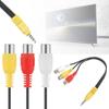 DVD TV Male To Female Audio Video 3.5mm Jack To 3 RCA Audio Cable Adapter Wire AV Cord