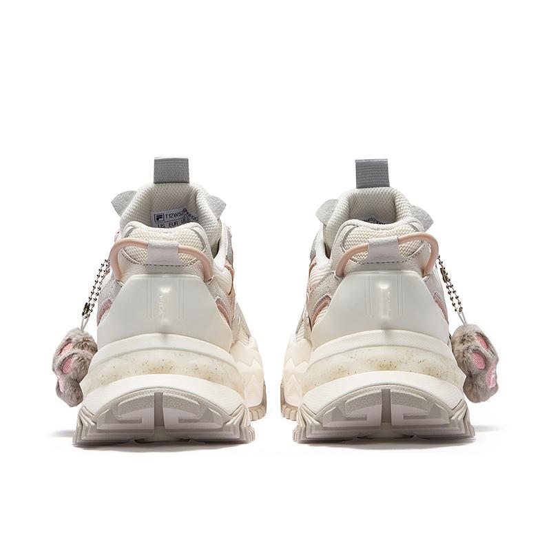 Fila Fusion Bianco Ткань Синтетическая Кожа Конфетные Туфли Модные Универсальные Увеличивающие Рост Низкие Папины Кроссовки Женские кроссовки T12W521006FGC