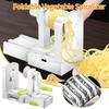 Spiral Vegetable Slicer Vegetable Pasta Cutting Machine Hand Cranked Carrot Vegetable Slicer with Extra Blade Box Kitchen Supply