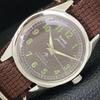 HAND-WINDING VINTAGE HMT JAWAN INDIAN MENS BROWN COLOR DIAL WATCH A700105-5 R201-a700105