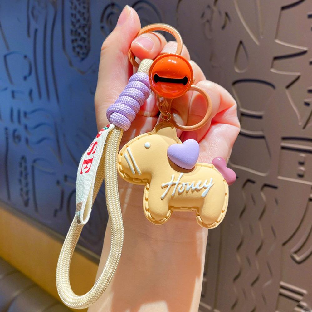 Candy Color Pony Resin Keychain Cute Design Horse Pendants Zodiac Pony Doll Keychain Accessory