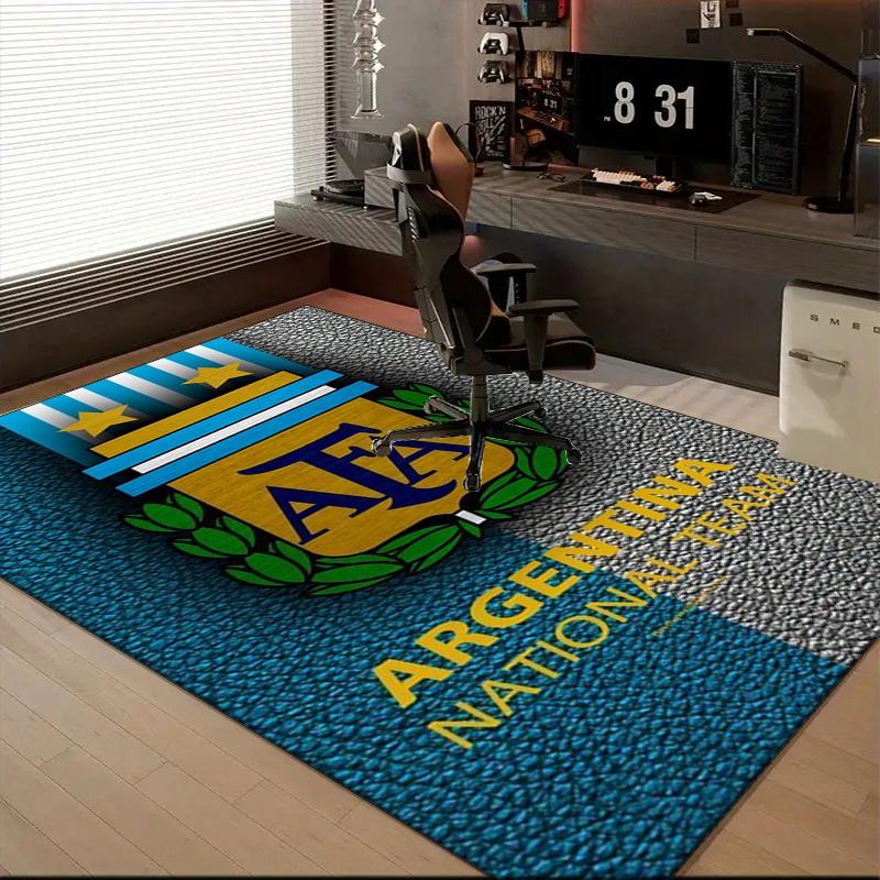 Argentina Football club Printed Office Carpet Chair Cushion Entryway Rug, Rugs for Living Room, Bedroom Christmas gifts