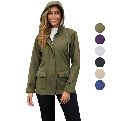 Женские тренчи с капюшоном, ветровки с длинными рукавами, флисовые пальто, водоотталкивающие куртки на молнии, осенне-зимняя верхняя одежда