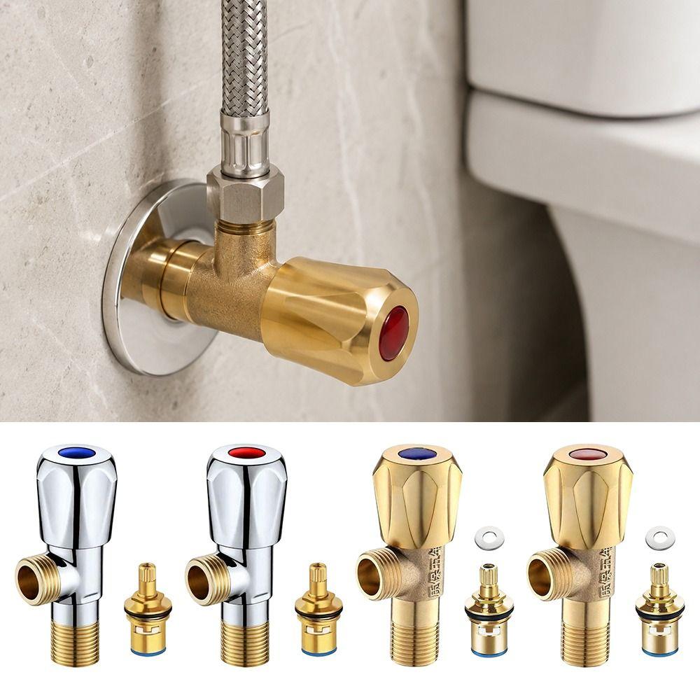 Color Coded Handle Triangle Valve Brass Water Supply Valve New Angle Valve For Faucet
