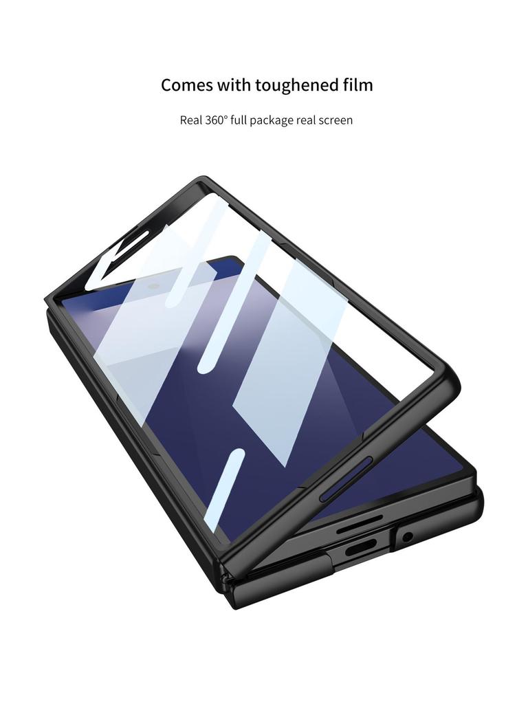 Чехол для Samsung Z Fold7: Квадратная подставка-кольцо, Встроенный чехол, Персонализированная пленка, Защитный чехол от падений для мужчин и женщин