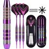 Soft Tip Darts Colorful Electroplating Darts with Storage Case Aluminum Alloy Dart Shafts for Bar Home Office Game Room