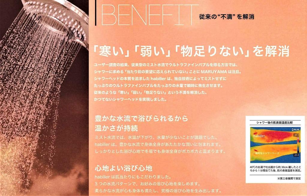 Maruyama Seisakusho MUFB Shower Head [habillre] Ultra Fine Bubble Generation US120