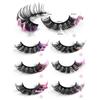 7 Pairs Bat Colorful Eyelashes Dramatic Colored False Eyelashes  Women