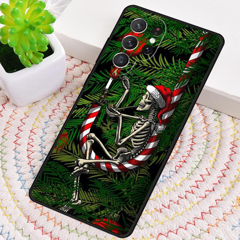 Смешной чехол для телефона с Сантой-черепом, Рождественский, из ТПУ, для Samsung Galaxy note 10 pro S26 S25 S24 S23 S22 Ultra Plus S21 FE S20, противоударный
