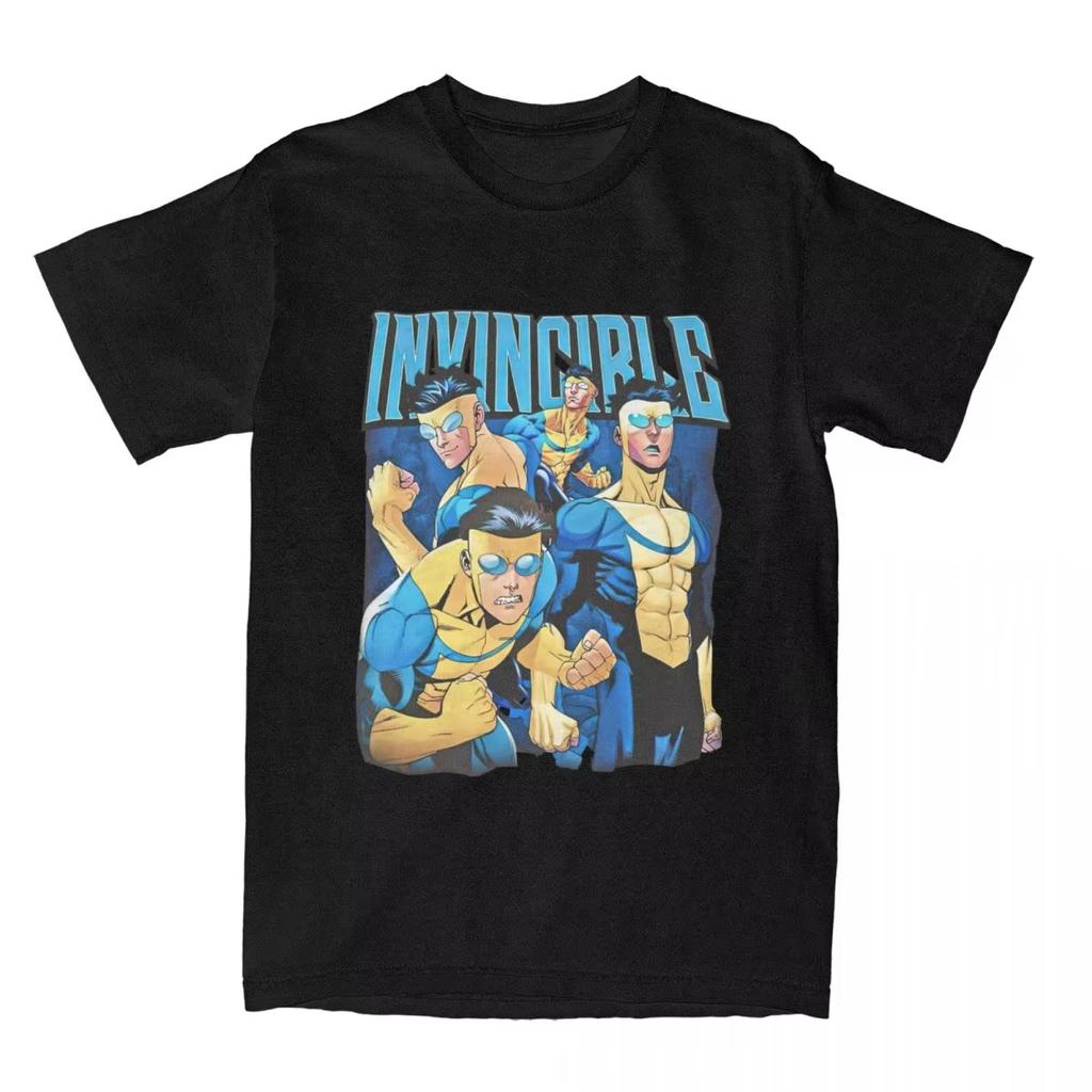 Invincible Cartoon Comic Graphic 100Cotton Hot Sale Unisex TShirt 2026 Summer New Fashion Oversized ONeck Unisex Cartoon TShirt