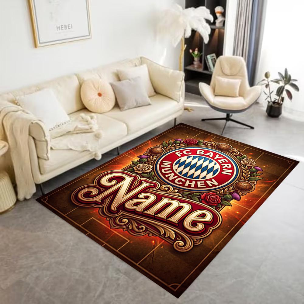 Bayern Munich Crest Artwork Floor Rug Office Rug Perfect for Bedrooms Study room Living Rooms Entryway Antislip Carpet Anime Office Decor