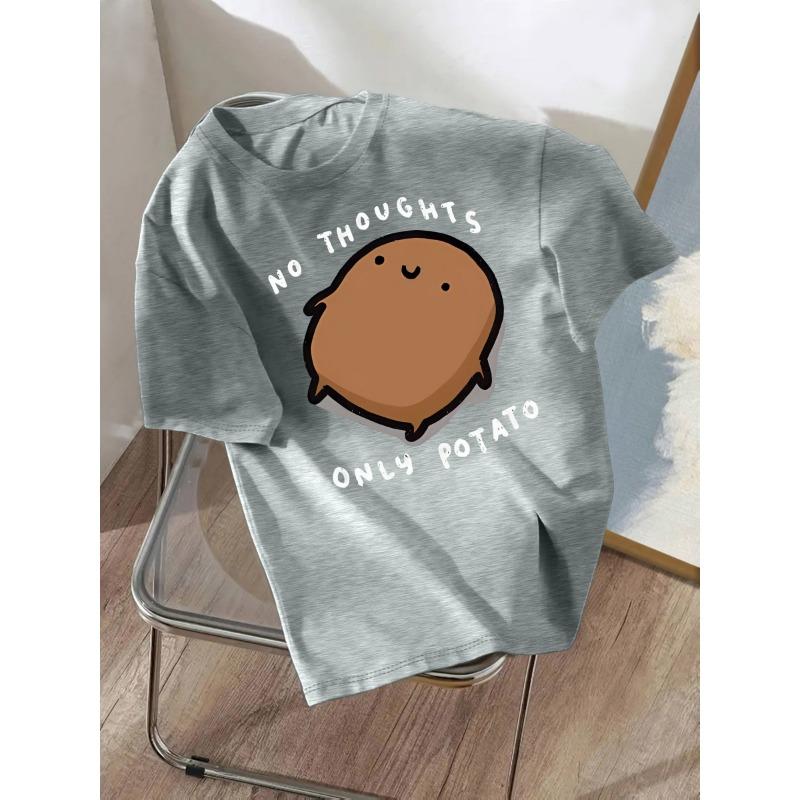 Trendy cute little potato. Potato without any thoughts.