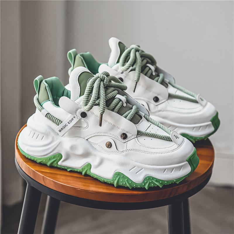 Модная мужская повседневная обувь Высококачественные удобные уличные кроссовки Дышащая тренировочная обувь Нескользящие износостойкие кроссовки на платформе