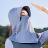 Солнцезащитный крем с защитой от УФ-лучей, маска для лица, однотонная, вуаль для защиты от УФ-лучей, дышащая маска из ледяного шелка, для пеших прогулок