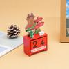 Christmas Wooden Desktop Calendar Santa Snowman Reindeer Tree Perpetual Calendar Wood Display