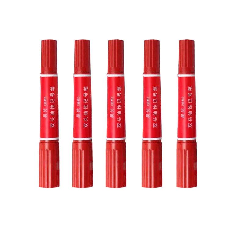 Маркер с толстым наконечником Черный Синий Красный Без выцветания цвета на обоих концах Водонепроницаемый Двусторонний На масляной основе С большим наконечником