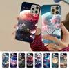 Роскошный чехол Луна для iPhone 14 11 12 13 Mini Pro XS Max Чехол 6 7 8 Plus X XR SE 2020 Funda Shell