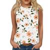 Women's Casual Round Neck Printed Sleeveless Vest Tops Vest