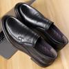 Новый стиль, мужская обувь, комплект из воловьей кожи с круглым носком, деловая повседневная кожаная обувь, мужская нескользящая обувь для папы