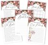 Inkdotpot Floral Theme Bachelorette Party Games Set Bundle of 5 (Activities for 50 Guest) Fun Bridal Shower Games Set
