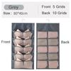 36/30/24/15/8 Grids Double-Side Underwear Socks Bra Organizer Multifunctional Washable HangingMesh Bag Clothes Divider Case