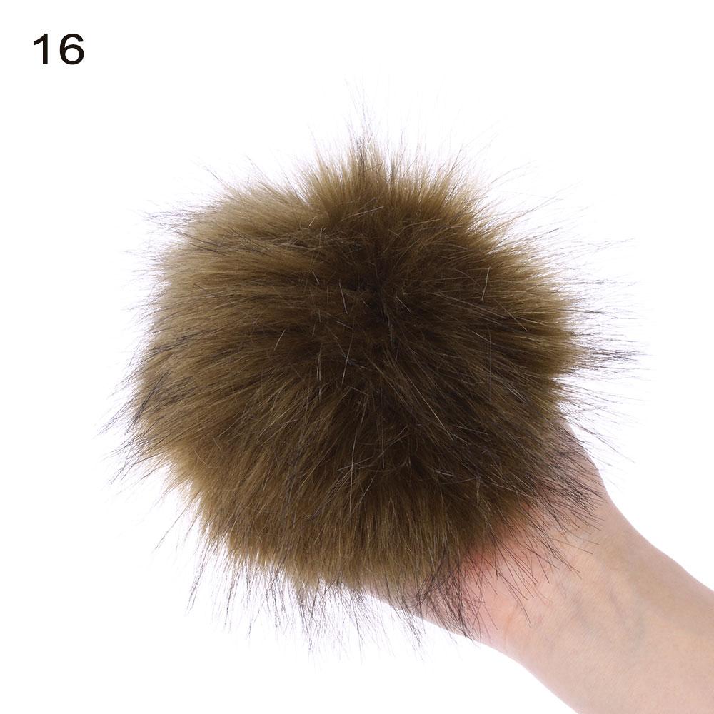 15 см модные шапки-бини с помпоном меховой помпон Skullie вязаная шапка имитация