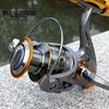2024 New Fishing Reel Spinning 1000-7000 Series Metal Spool Spinning Reel 25kg Gear Ratio 5.2:1Ball Bearing 12+1BB High-strength Fishing Accessories