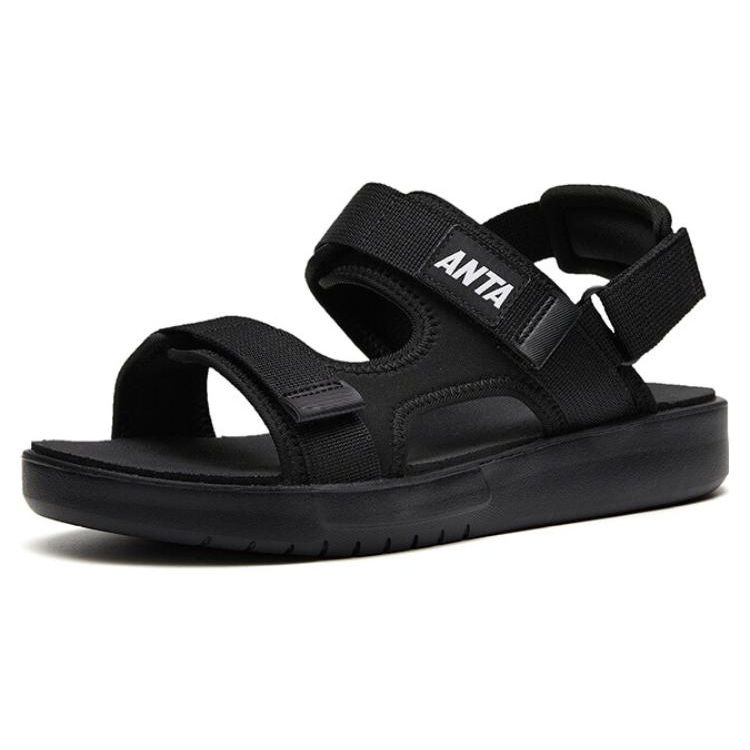 Anta Comfortable Non-Slip Wear-Resistant Beach Sandals Men Sandals Black 112338505-1