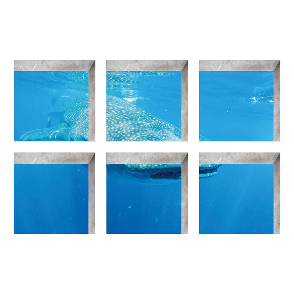 6pcsNew Bath Tub Shower Stickers PVC Decals Applique   Mural Home Decor 