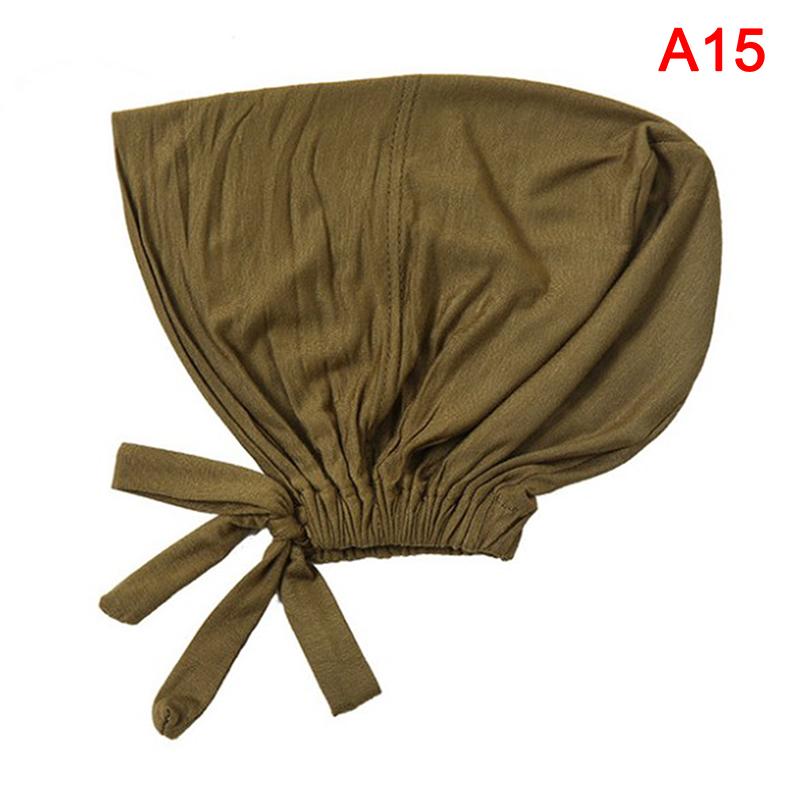 Muslim Inner Cap Stretch Hijab With Rope Adjustable Women Underscarf