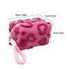 Heart-shaped plush makeup bag, soft travel cosmetics storage bag, portable pencil case, cute storage bag