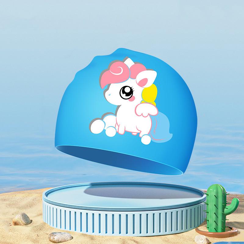 Детские шапочки для плавания Мультяшная шапочка для плавания для мальчиков и девочек Взрослые шапочки для плавания с принтом медведя для женщин Шапочка для плавания Аксессуары для плавания